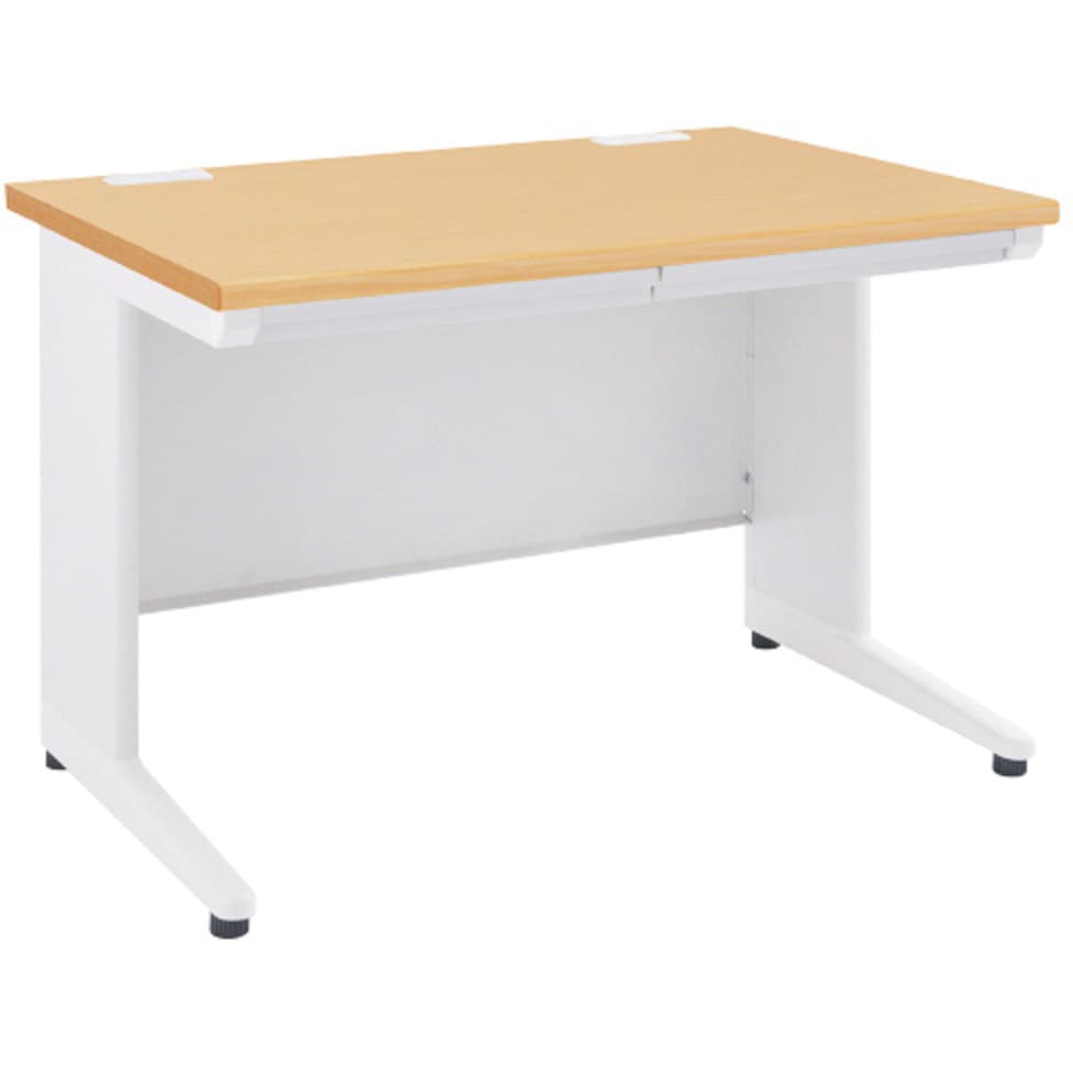 KDN-107H 事務用平机 W1000 カグクロ 引出しあり ナチュラル色 高さ