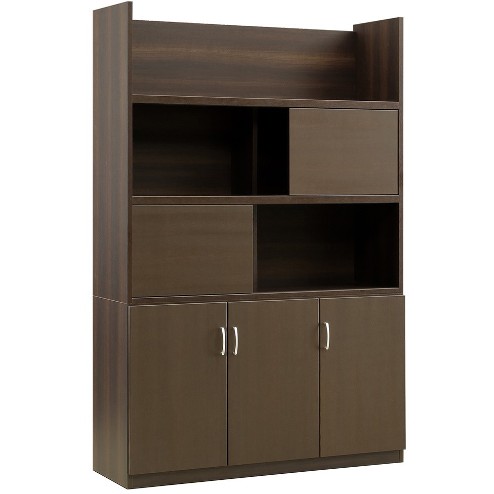 MKV-1218BS 国産役員用スライド扉付き書庫 カグクロ 高さ1820mm幅1200mm奥行400mm  MKV-1218BS