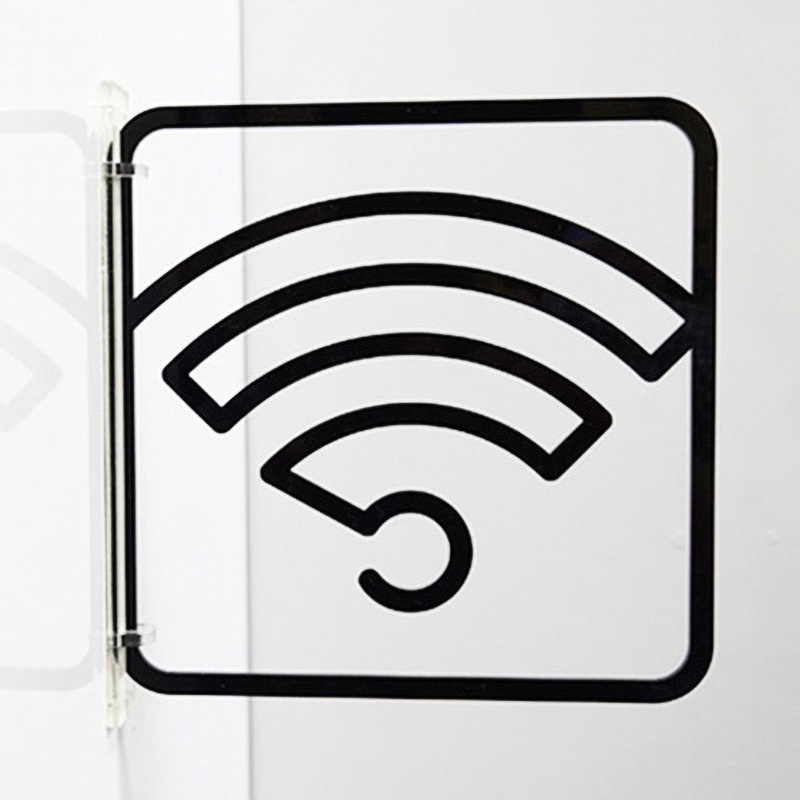 3way-0054-BK ツケレルン 3Wayピクトサイン 西崎ベース 表示内容Wifi 両面テープ(付属)