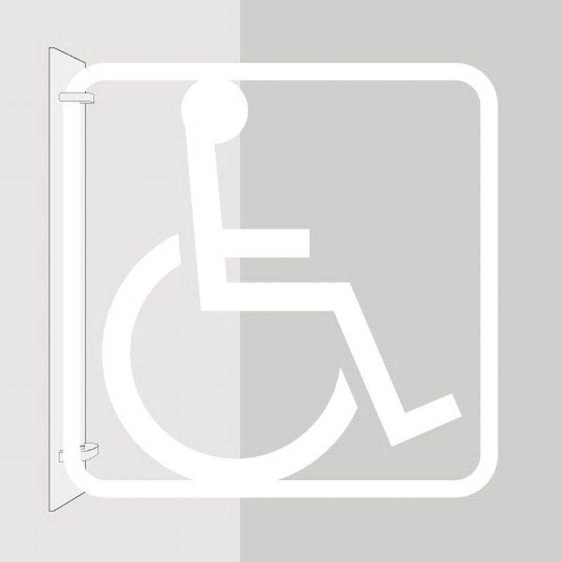 3way-0042-WH ツケレルン 3Wayピクトサイン 西崎ベース 身障者・バリアフリー 両面テープ(付属)