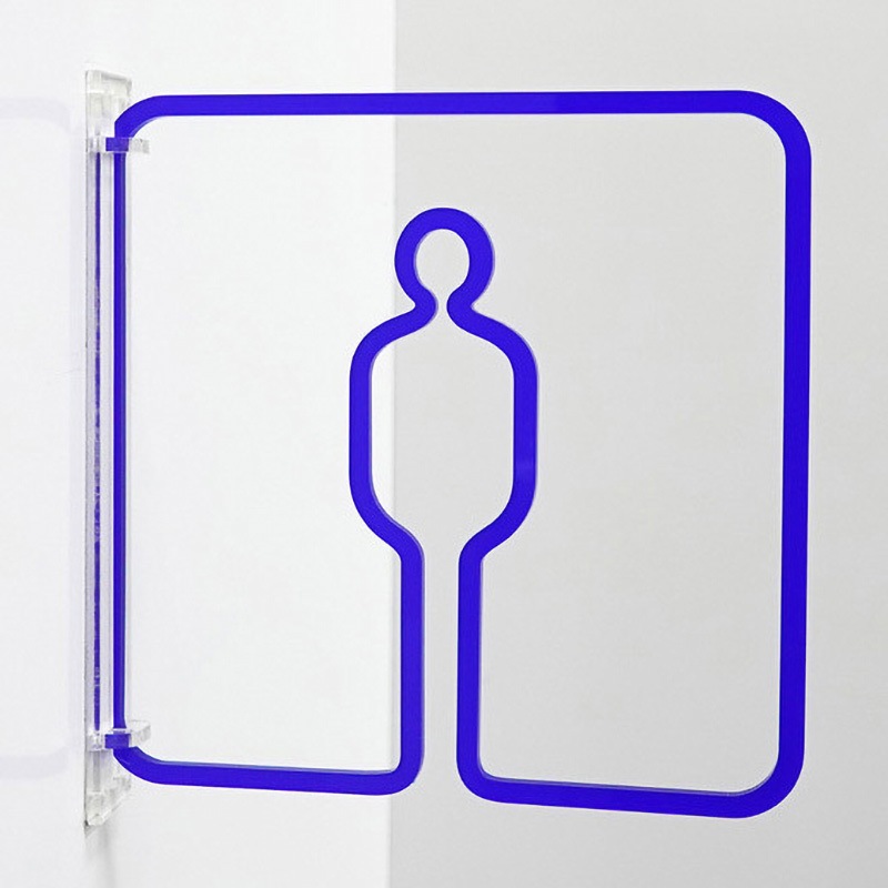 3way-0001-BL ツケレルン 3Wayピクトサイン 西崎ベース 男子トイレ 両面テープ(付属)