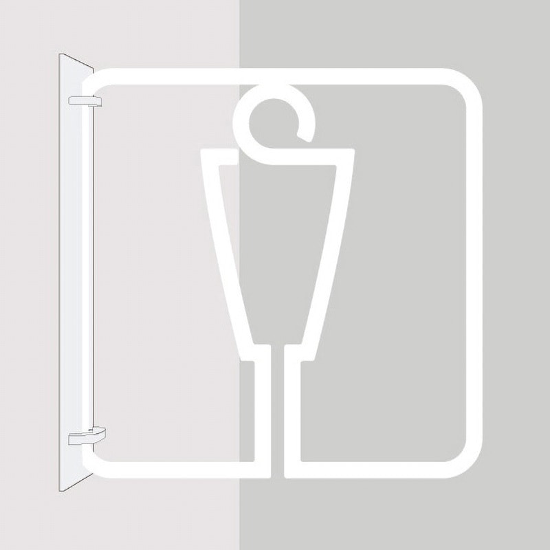 3way-0030-WH ツケレルン 3Wayピクトサイン 西崎ベース 男子トイレ 両面テープ(付属) 15,584円