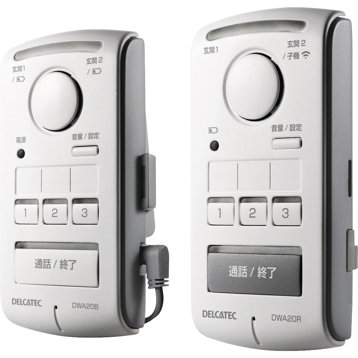 DWA20BR ワイヤレスインターホン ドアホン 室内親機 & 室内子機セット