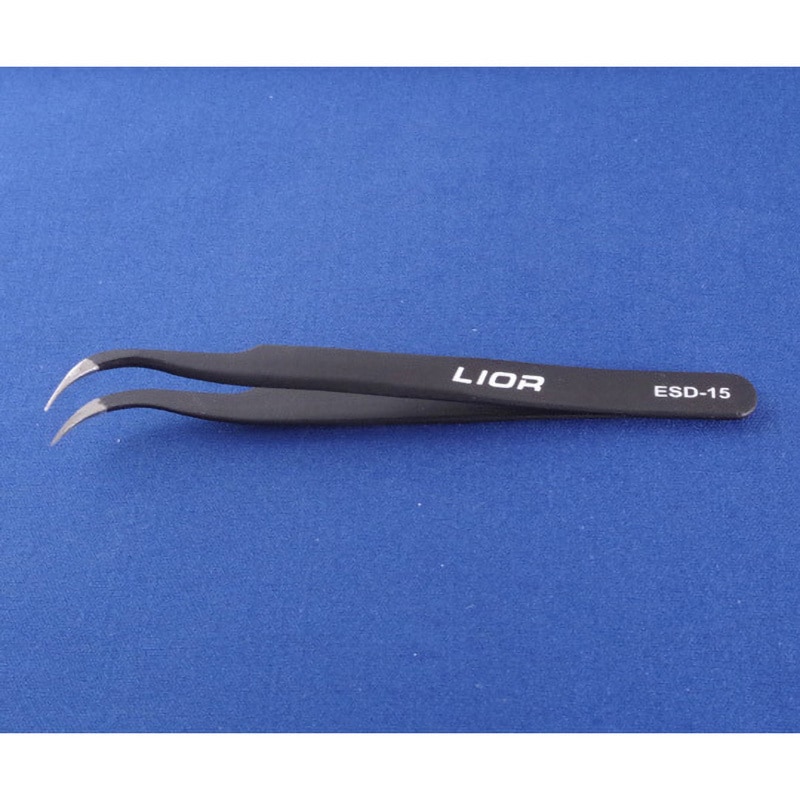 ESD-15 精密ピンセット 防錆皮膜 ナリカ 非磁性・耐酸性 ステンレス製