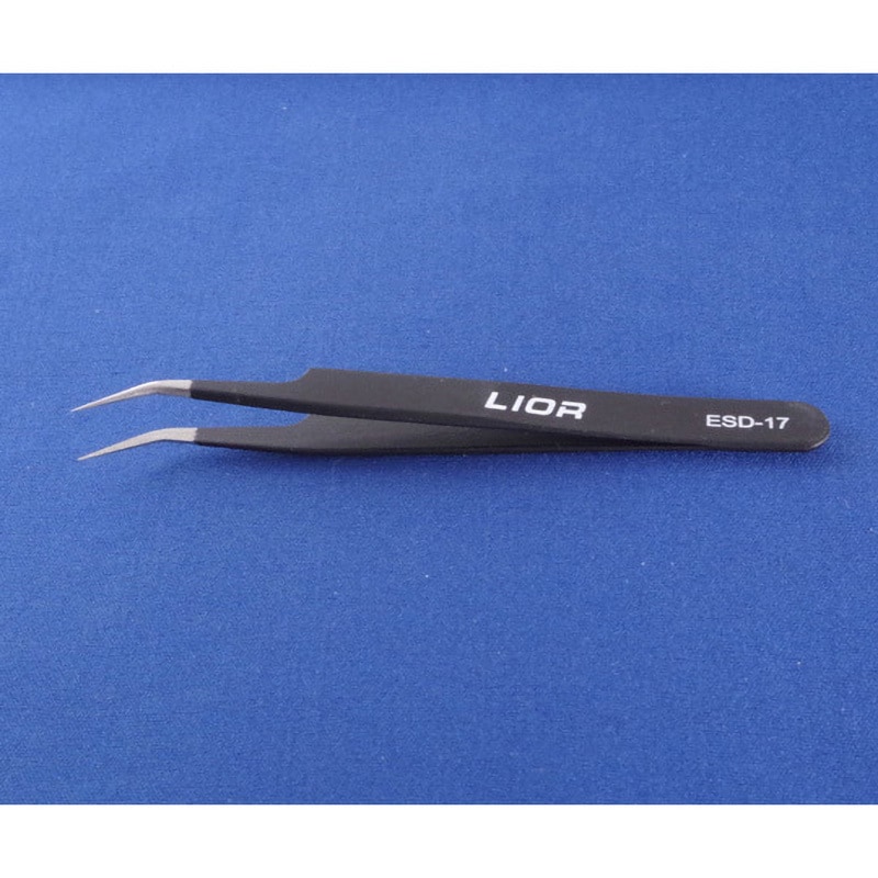 ESD-17 精密ピンセット 防錆皮膜 ナリカ 非磁性・耐酸性 ステンレス製