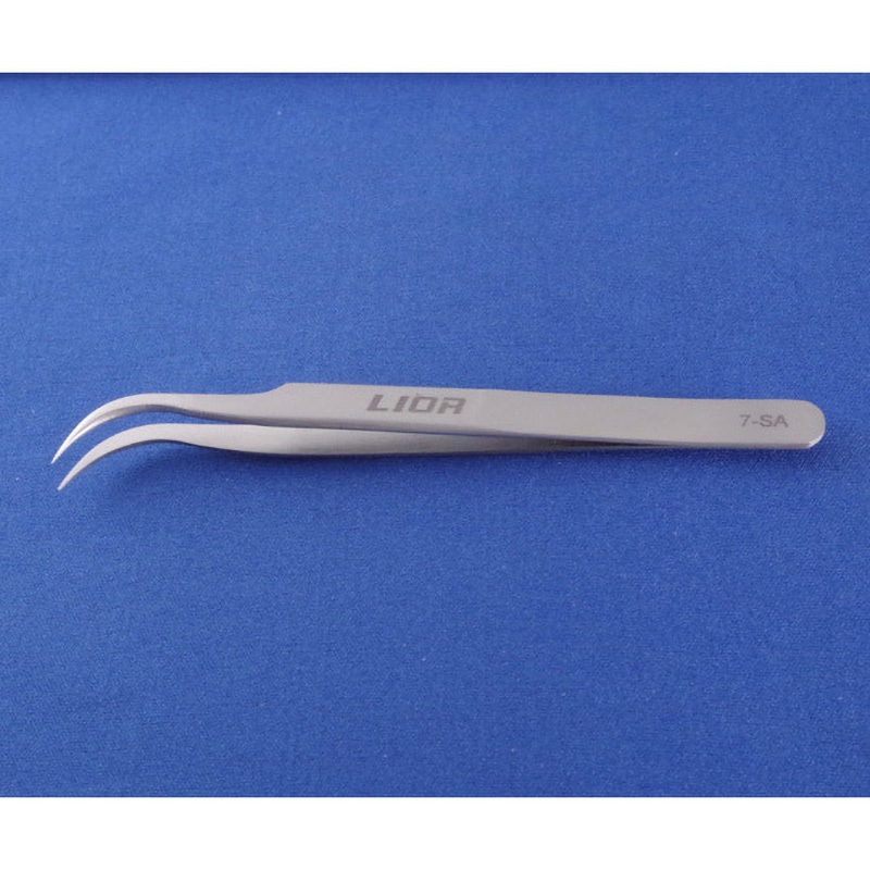 7-SA 特殊ピンセット ナリカ 非磁性・電解研磨艶消し ステンレス製 長