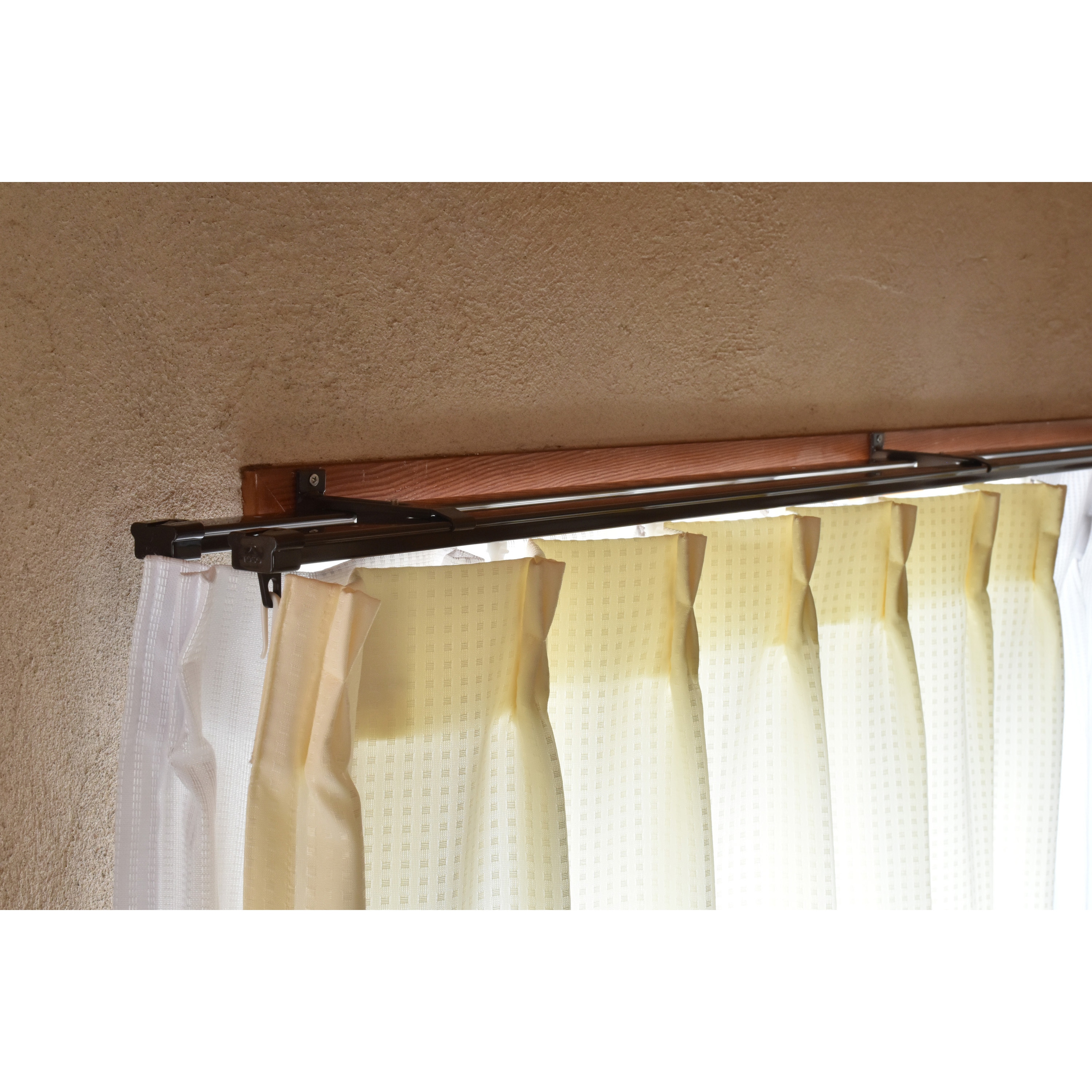 5本セット/ケース出荷】伸縮式カーテンレール「ダブル」タイプ【AJ606