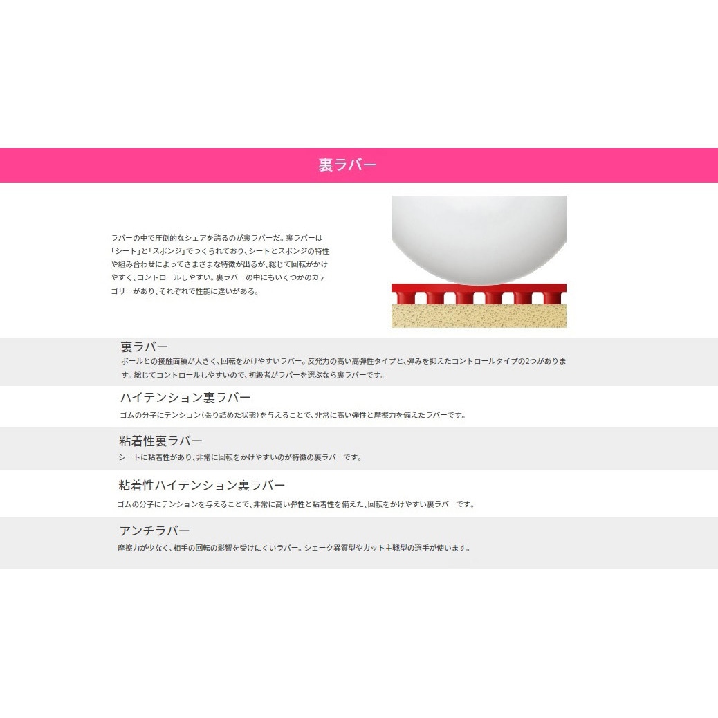 05820-006アツ 裏ラバー テナジー64 レッド BUTTERFLY 回転数