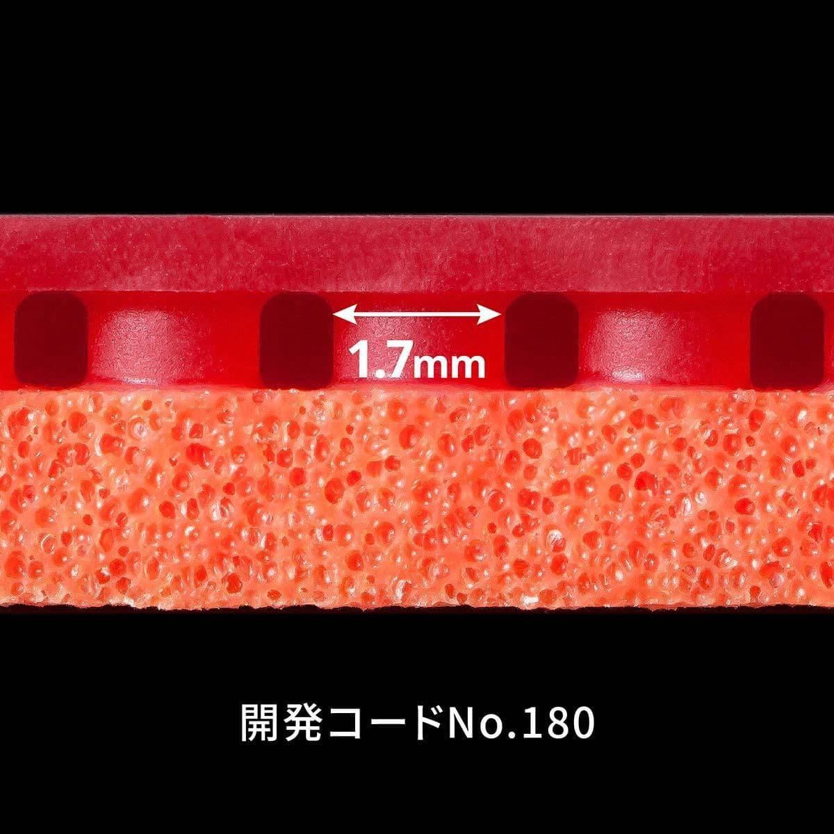 05930-006トクアツ 裏ラバー テナジー80 レッド BUTTERFLY 回転数11.25 