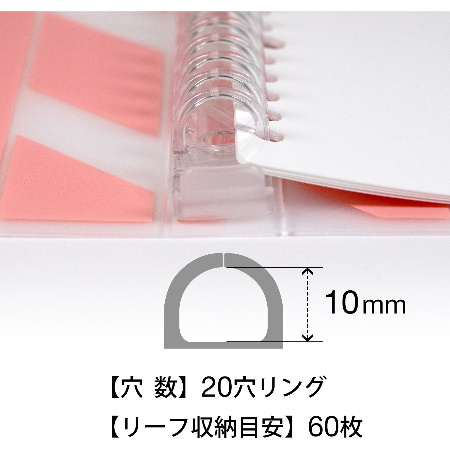 LN53P A5 バインダー パペルール アクテ 20穴 (ミドルタイプ) 日本