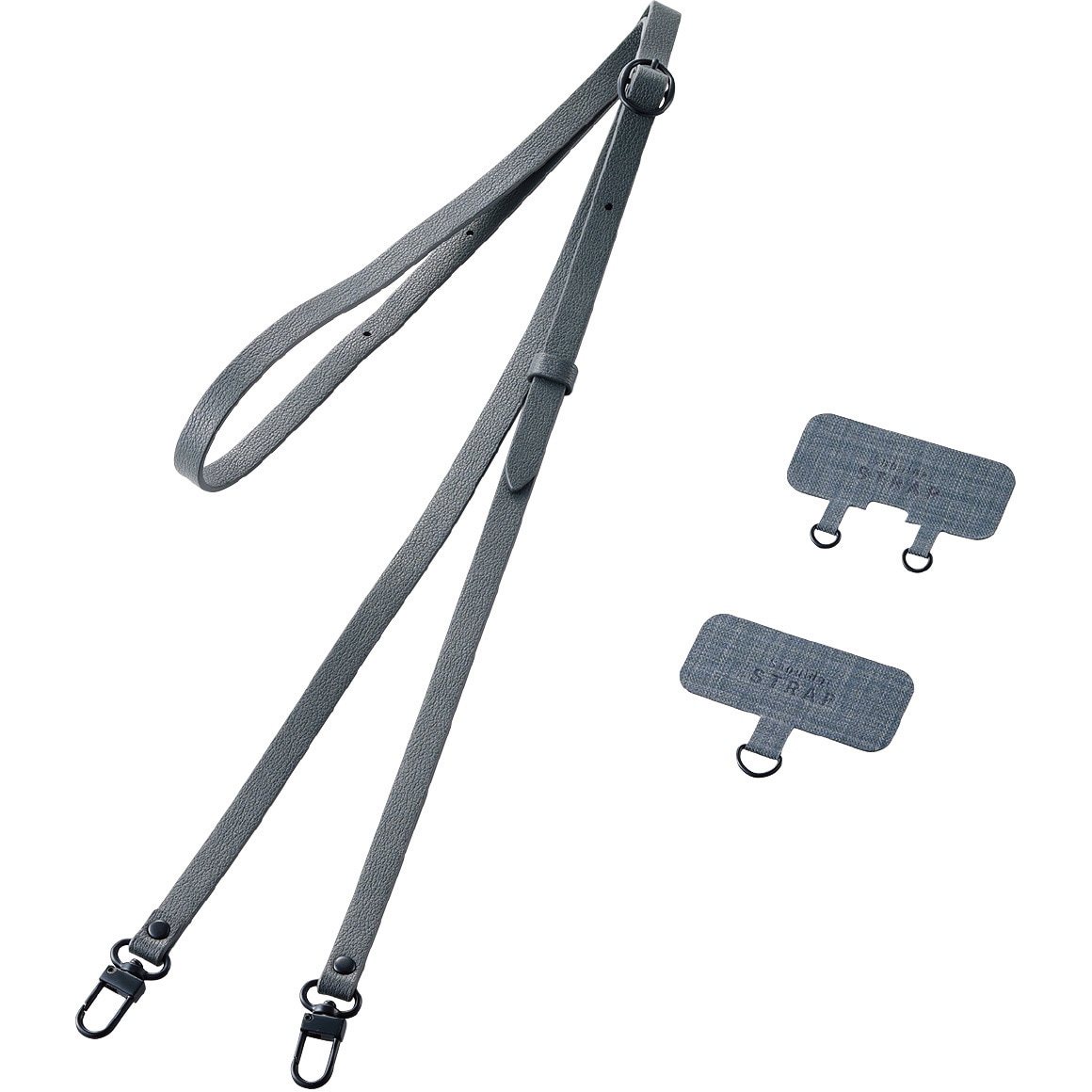 P-STSDH2PLDG スマホショルダー ストラップ 約53～65cm ソフトレザー