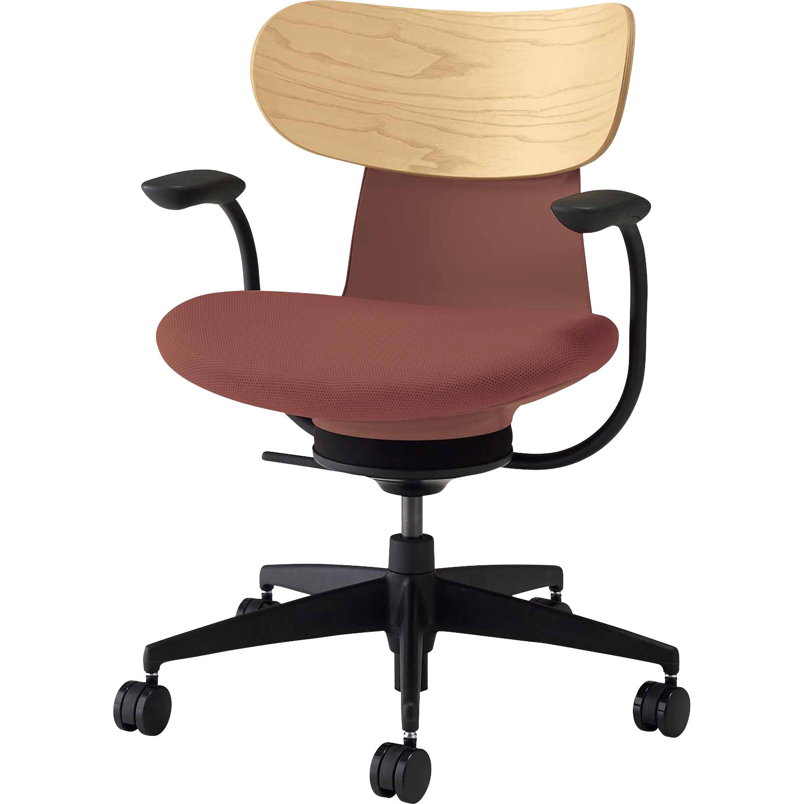 C05-B11CGU-AJAJ701 オフィスチェア イングライフ 肘付 背合板タイプ 5本脚(配送・組立サービス付き) コクヨ キャスターあり