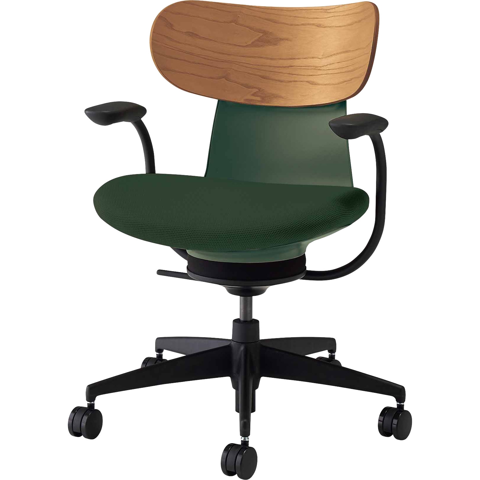 C05-B11CGU-Q6Q6731 オフィスチェア イングライフ 肘付 背合板タイプ 5本脚(配送・組立サービス付き) コクヨ キャスターあり