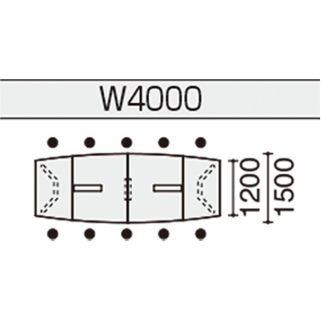 会議テーブル　ＷＴ４００　ボート形配線無 W40-BM6415CV-S1W51 20028923 送料無料 コクヨ kokuyo 会議テーブル ＷＴ４００ ボート形配線無 W40-BM6415CV-S1B81 20028909