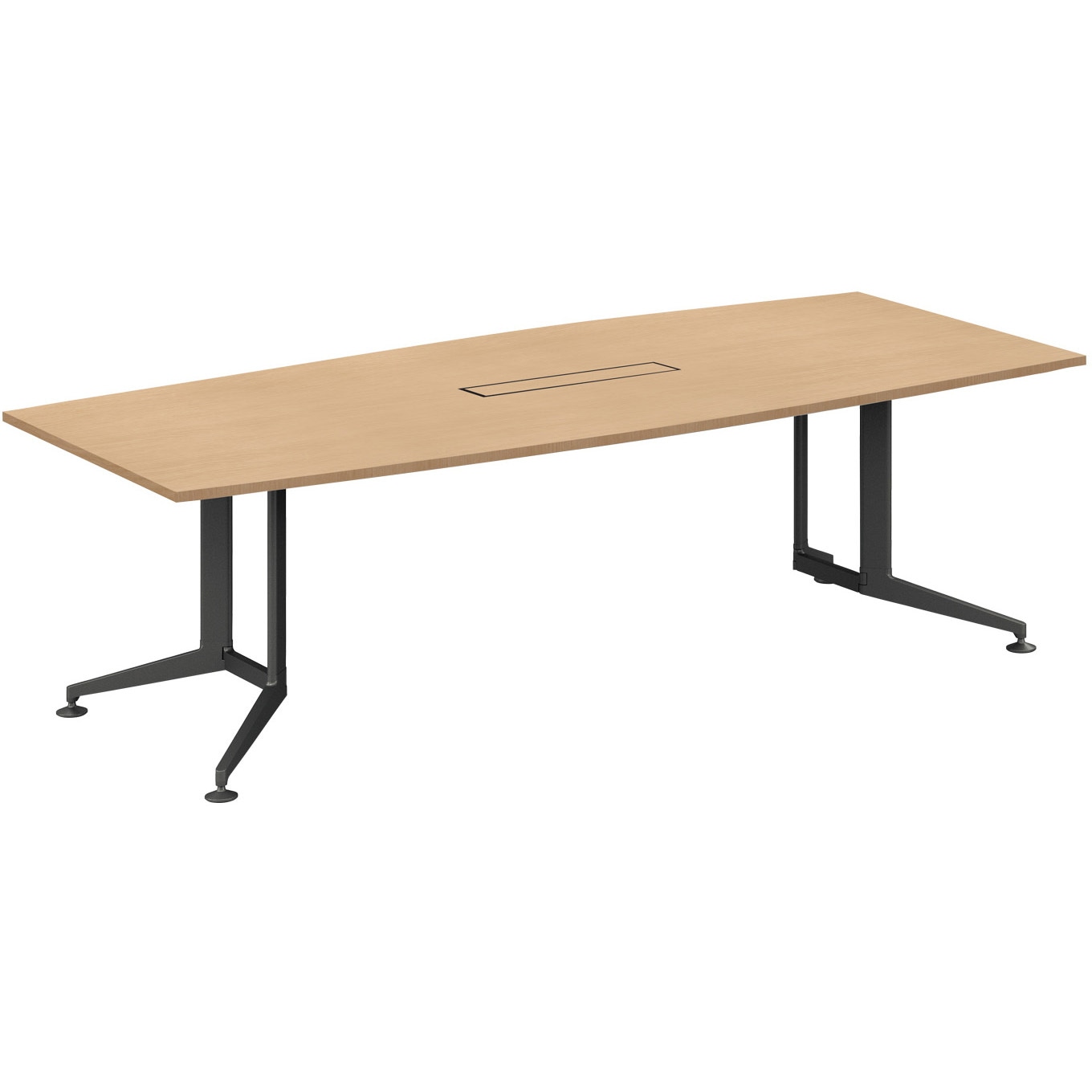 W40-BW2412CH-6AP11 会議テーブル WT400 ボート形配線有(配送・組立サービス付き) コクヨ 組立・設置・取付 高さ720mm幅2400mm奥行1200mm  W40-BW2412CH-6AP11