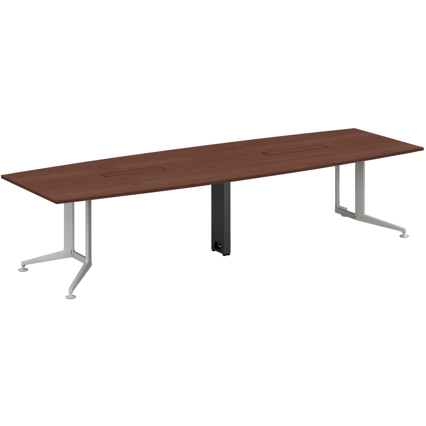 会議テーブル　ＷＴ４００　ボート形配線有 W40-BW3212CW-6AZ11 20030483 送料無料 コクヨ kokuyo 組立設置込コクヨ WT-400 角形 配線カバー 塗装 グレー×ブラック W40