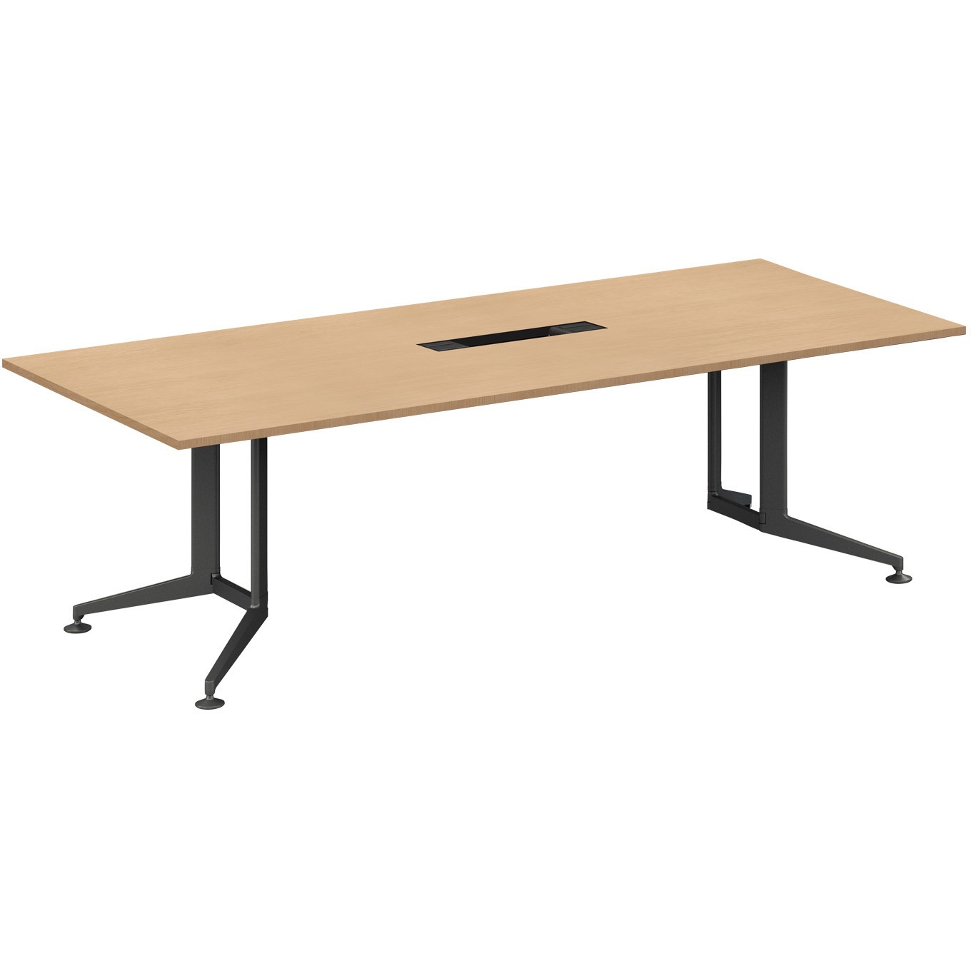 W40-KP2412CH-6AP11 会議テーブル WT400 角形 トレー (配送・組立サービス付き) コクヨ 組立・設置・取付 高さ720mm幅2400mm奥行1200mm  W40-KP2412CH-6AP11