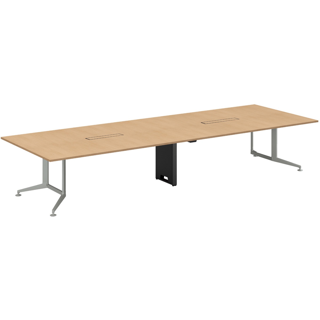 W40-KW4015CH-S1P11 会議テーブル WT400 角形 配線有 (配送・組立サービス付き) コクヨ 組立・設置・取付 高さ720mm幅4000mm奥行1500mm  W40-KW4015CH-S1P11