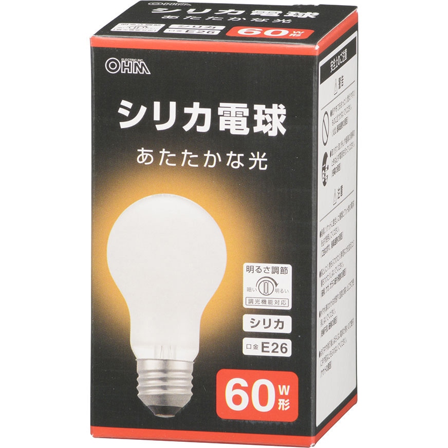 LB-D5657WN シリカ電球 オーム電機 口金E26 電圧交流100(50/60Hz共用)V