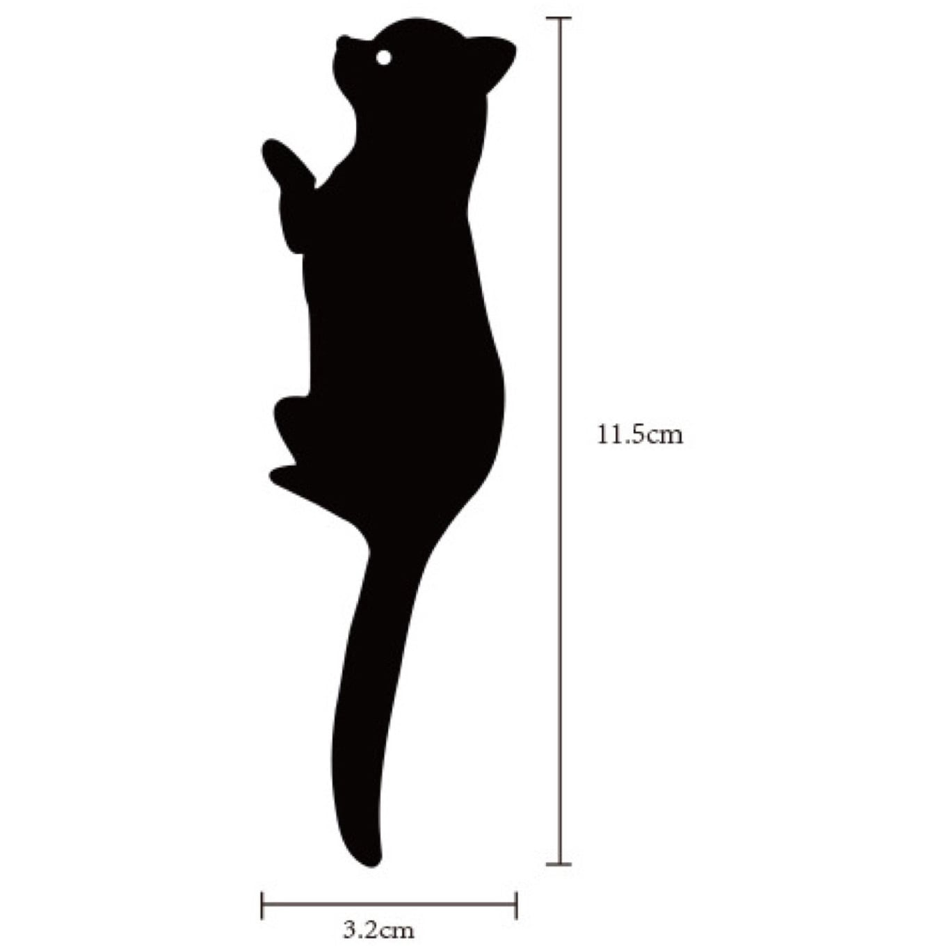 TR-KF002-B 黒猫尻尾フック 3匹セット トライメイト 寸法33