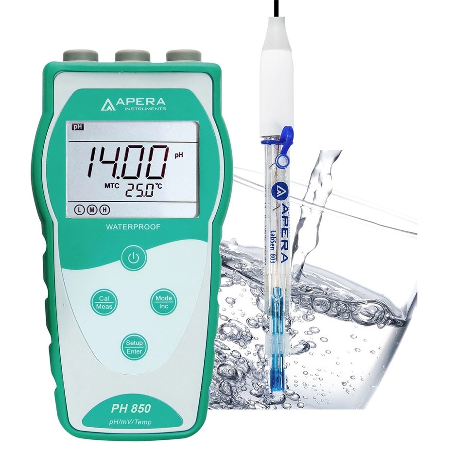 PH850-PW PH850-PW 上水/懸濁液/低イオン濃度(純水など)サンプル向け ポータブル式pH計 LabSen 803標準付属 1セット Apera Instruments(アペラインスツルメンツ) 【通販モノタロウ】