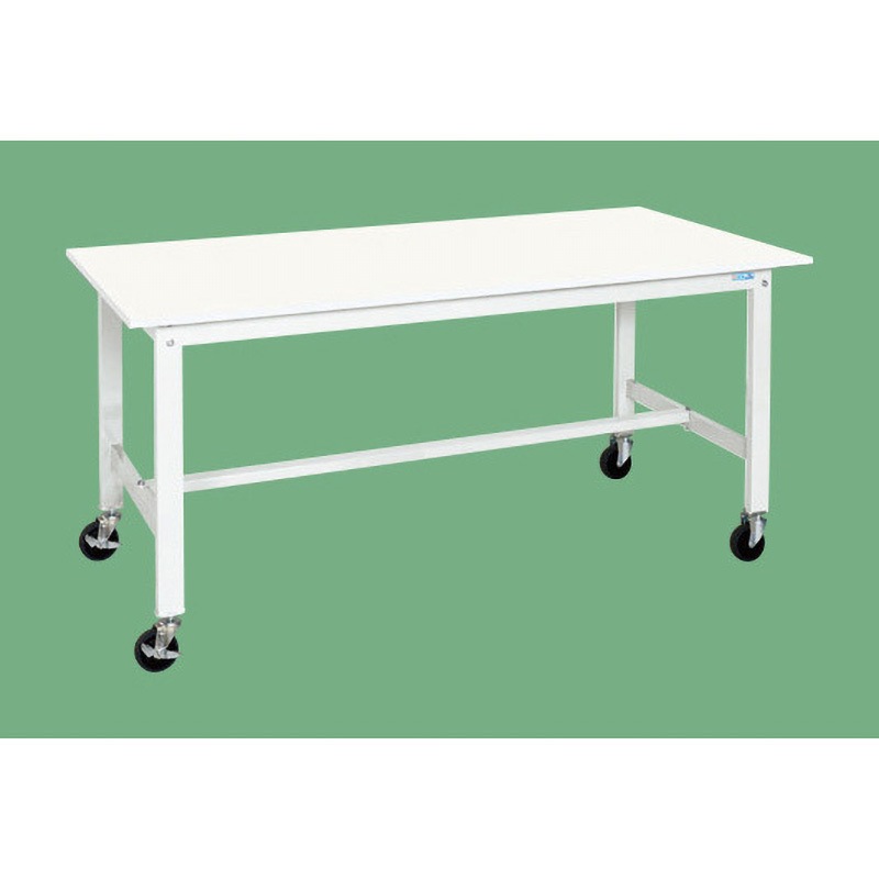 KK-38VPWYSE 軽量作業台(KK/耐荷重150kg/抗菌・抗ウイルスポリエステル天板/H840/キャスター付) サカエ 対応 間口900mm奥行600mm  KK-38VPWYSE