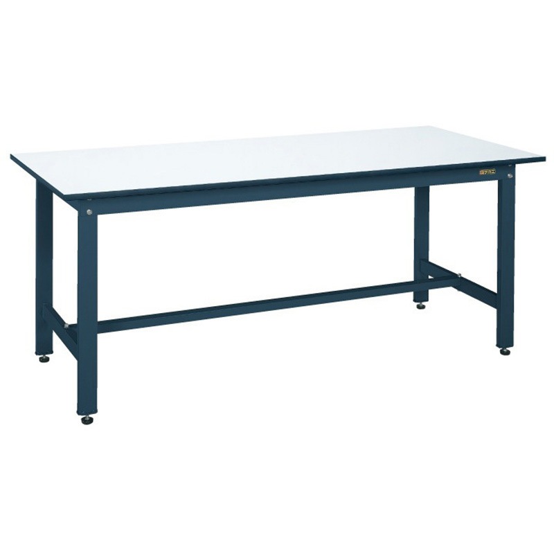 CSM-189D 実験用中量作業台 ダークグレー (CSM/耐荷重500kg/メラミン天板/H740) サカエ ホワイト アジャスター樹脂製 ネジ径M12×P1.75 間口1800mm奥行900mm