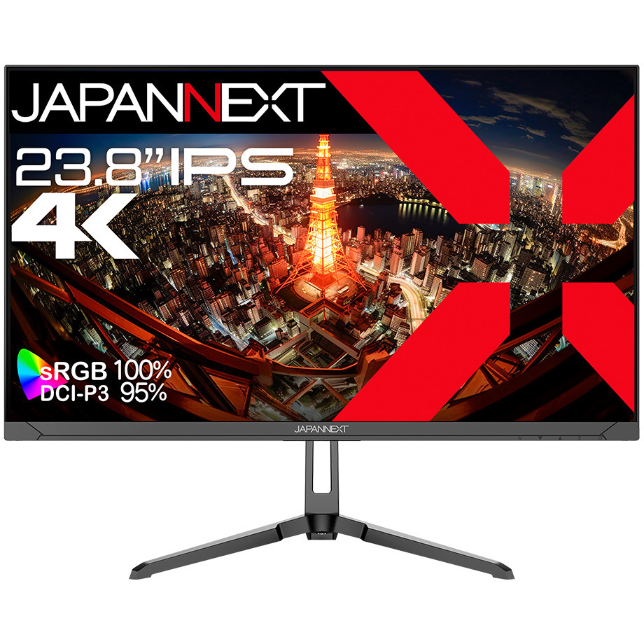 JN-IPS2380UHDR 23.8インチ 4K IPS(ADS)パネル JAPANNEXT スピーカー2Wx2 入力端子DPx2/HDMIx2 最大解像度3840×2160