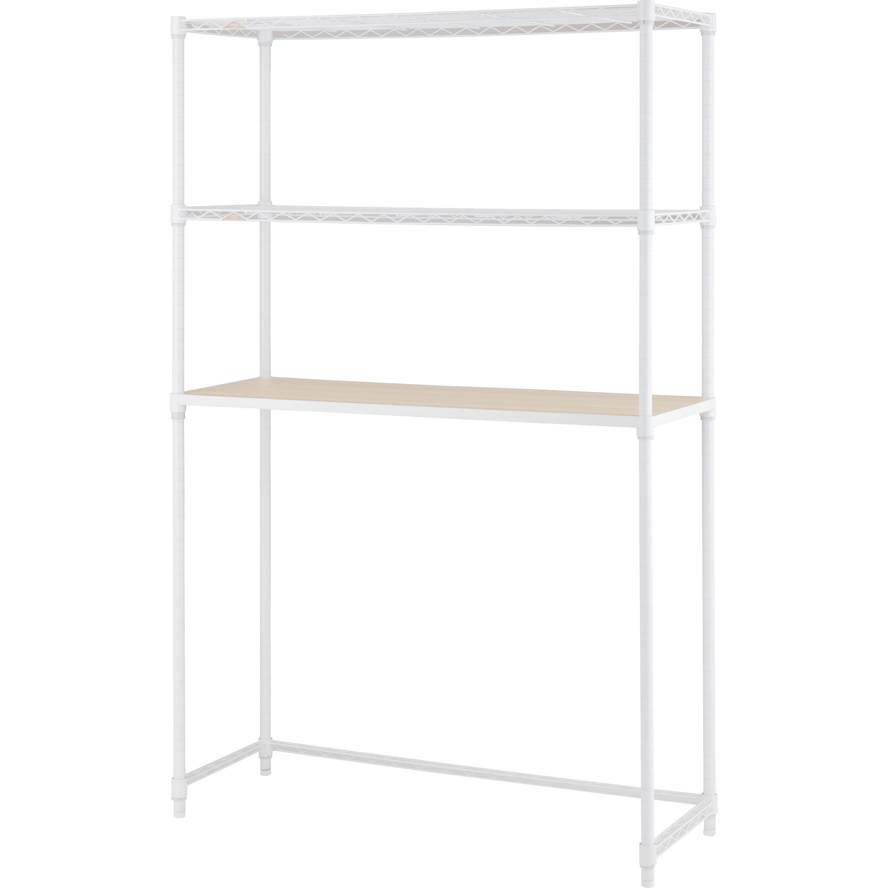 LL1118-KB ルミナス ラテ 木棚付ラック3段 W110 Luminous(ルミナス) ホワイト 別売キャスター 耐荷重80kg/段 奥行410mm  LL1118-KB