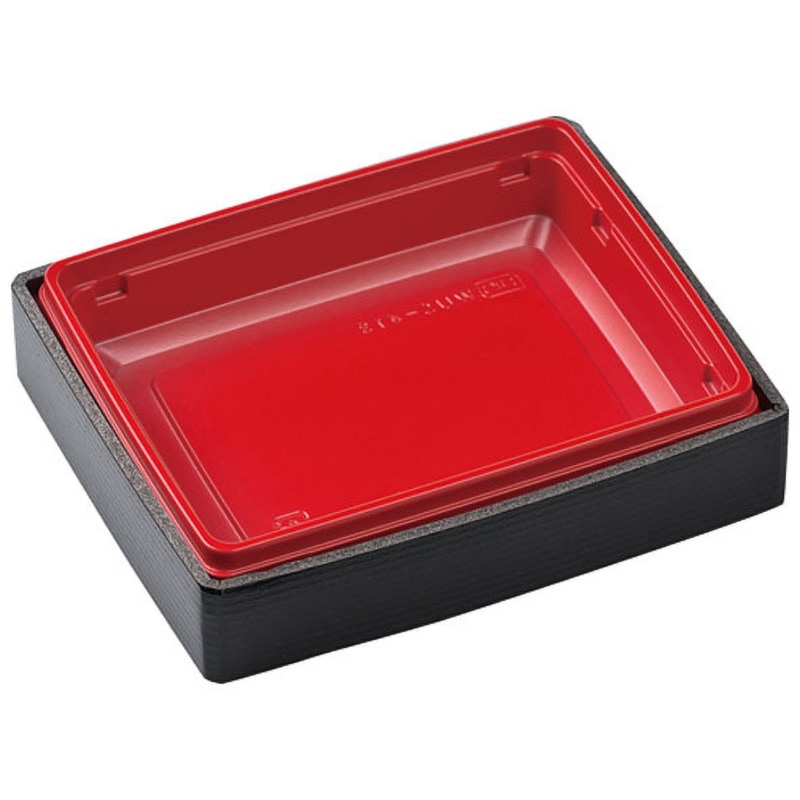 413 黒地黒千筋赤 WUS 本体 1ケース(20枚×16袋) エフピコ 【通販モノタロウ】