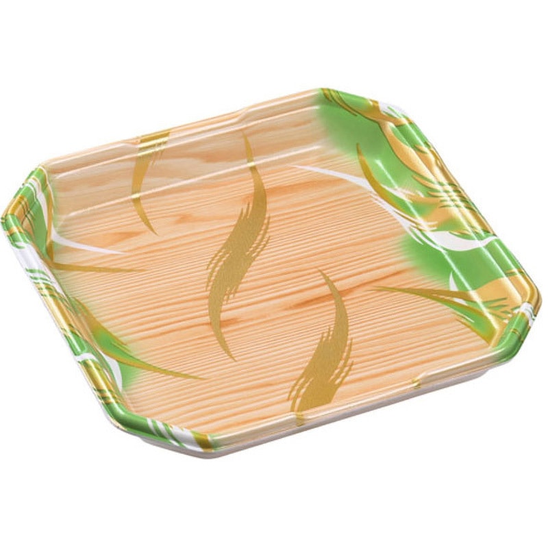 3人浅(V) 風紋木目緑 しゃぶしゃぶ トレー 1ケース(50枚×8袋) エフピコ 【通販モノタロウ】