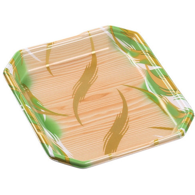 長2．5人浅L風紋木目緑 しゃぶしゃぶ トレー 1ケース(50枚×18袋) エフピコ 【通販モノタロウ】