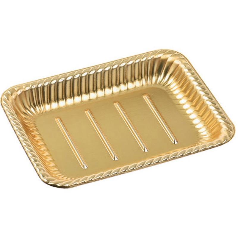 25-19 金 ティアラ角皿 本体 1ケース(50枚×12袋) エフピコ 【通販モノタロウ】