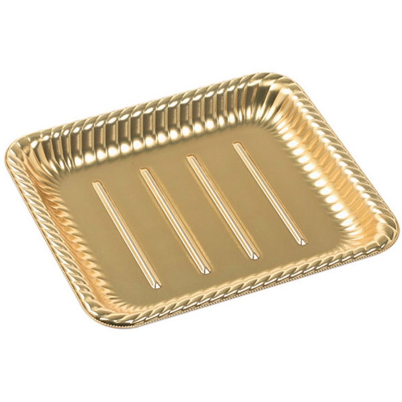 25-22 金 ティアラ角皿 本体 1ケース(50枚×12袋) エフピコ 【通販モノタロウ】