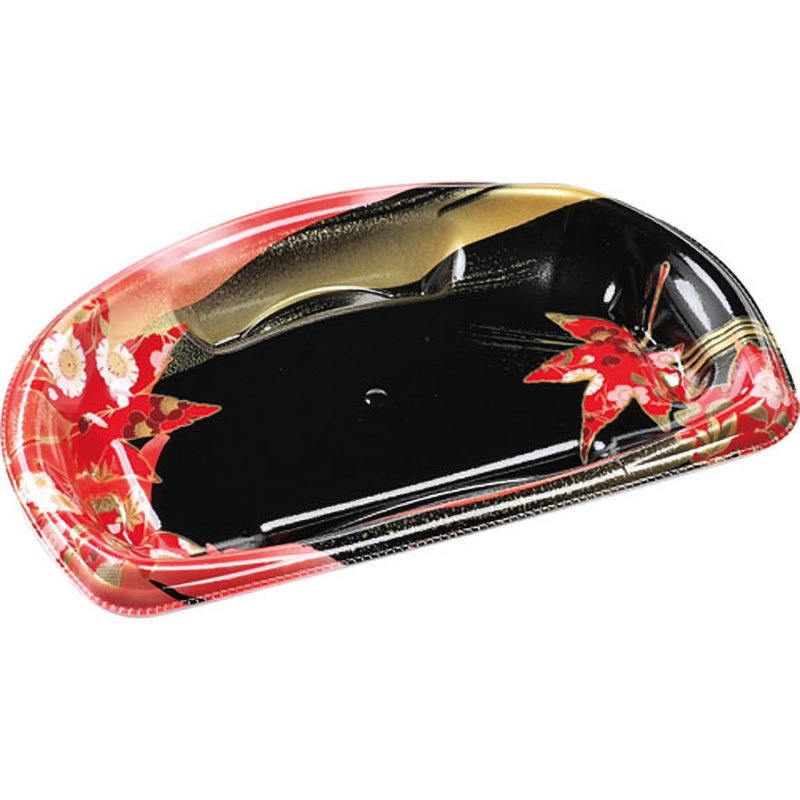 20-12 風花赤 半月皿 本体 1ケース(50枚×24袋) エフピコ 【通販モノタロウ】