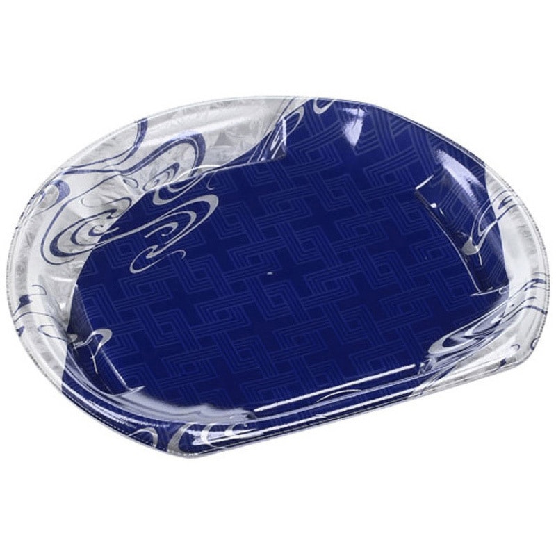 24-21(V1) 氷雪青 半月皿 本体 1ケース(50枚×12袋) エフピコ 【通販モノタロウ】