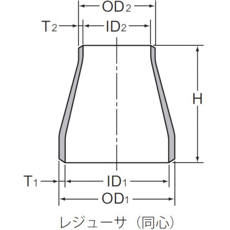 ベンカン 配管継手 溶接 黒 偏芯レジューサー PT370 40S