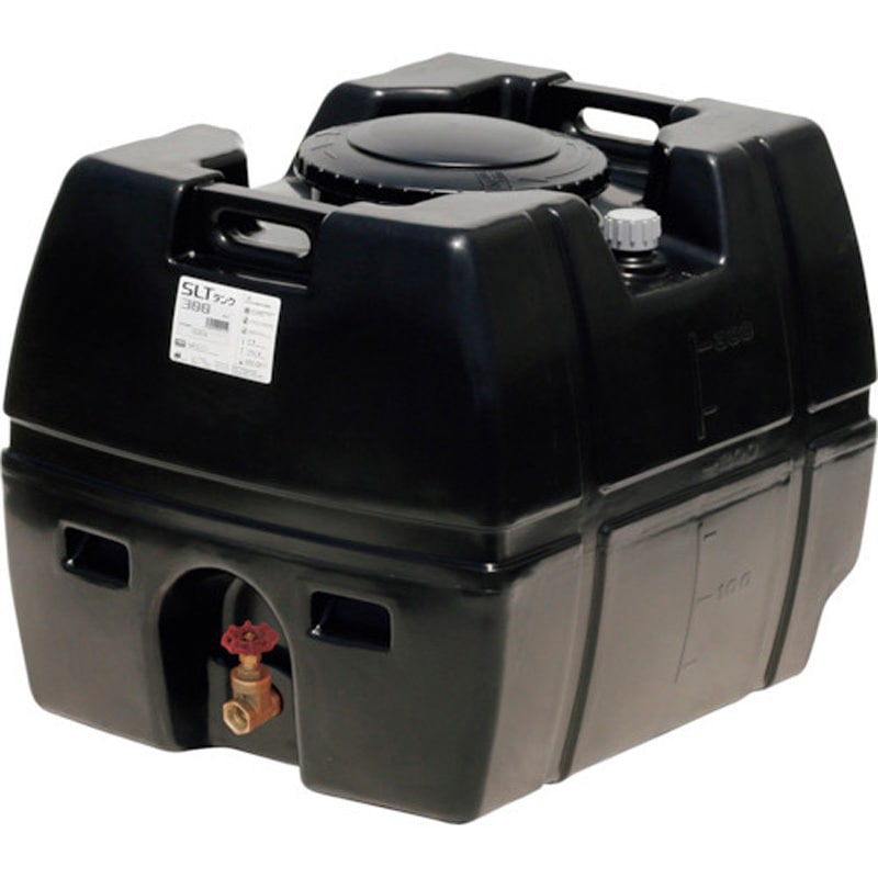 SLT-300 BK+sv25A スーパーローリータンク 直付けスリースバルブ(25A)付 スイコー 黒色 容量300L