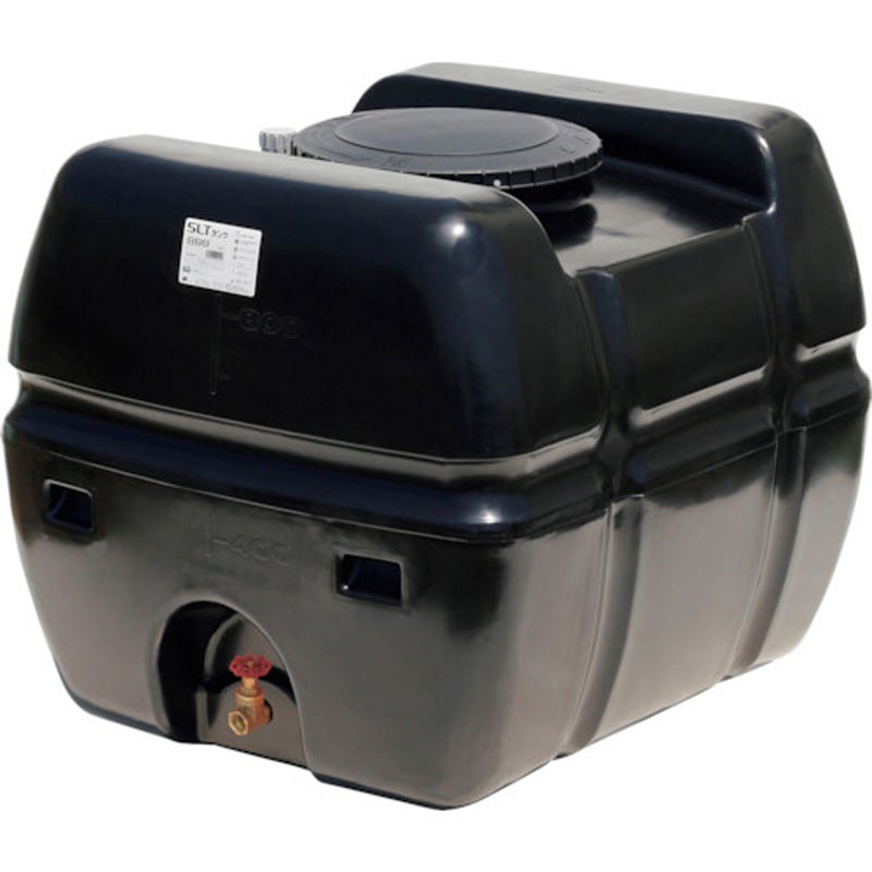 SLT-800 BK+sv25A スーパーローリータンク 直付けスリースバルブ(25A)付 スイコー 黒色 容量800L