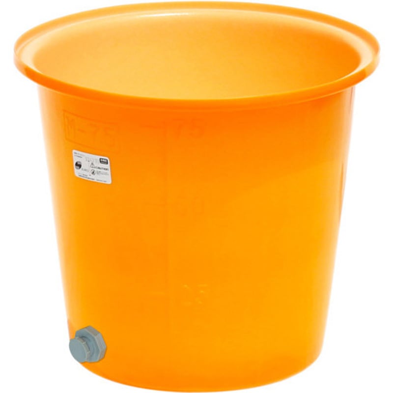 M-75_25A_drain M型丸型容器 25Aドレン付 1台 スイコー 【通販モノタロウ】