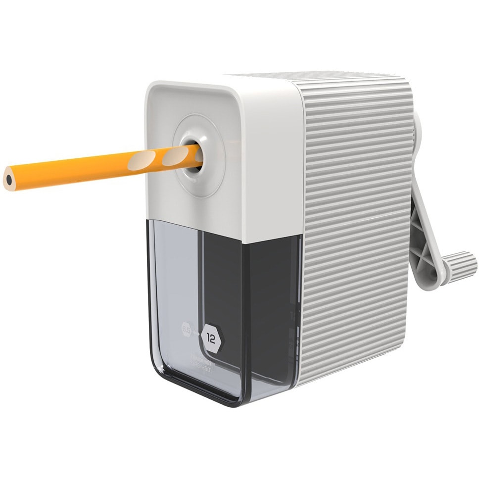 DPS-H501WH 太い鉛筆も削れる手動鉛筆削り ナカバヤシ ホワイト色 DPS