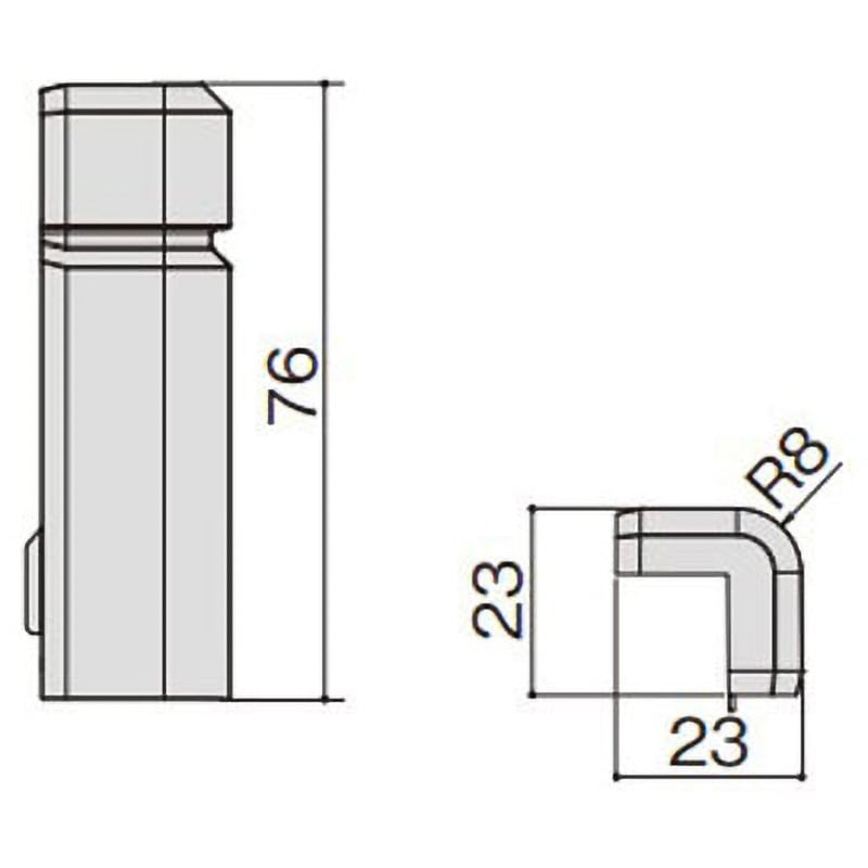 po8 木 Panasonic ベリティス 幅木8型 出隅 QPE118ADY□ 5個入 76mm幅