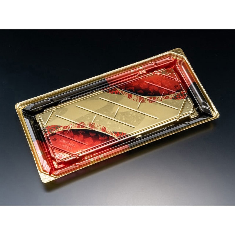 2-6B あでやか赤 バイオPET 美枠寿司 1ケース(50枚×12袋) リスパック 【通販モノタロウ】