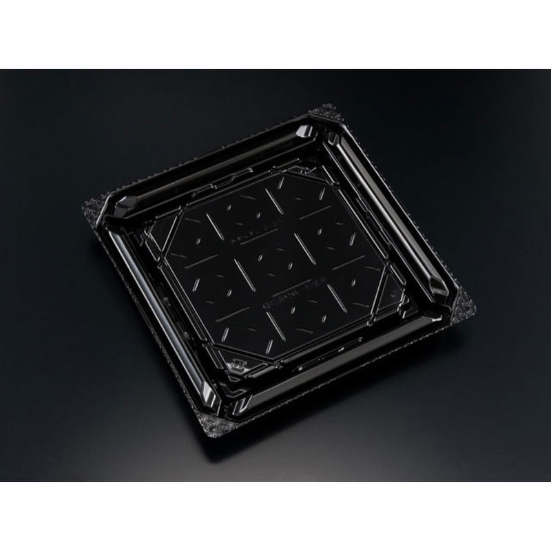 3-3B 黒 バイオPET 美枠寿司 1ケース(50枚×12袋) リスパック 【通販モノタロウ】