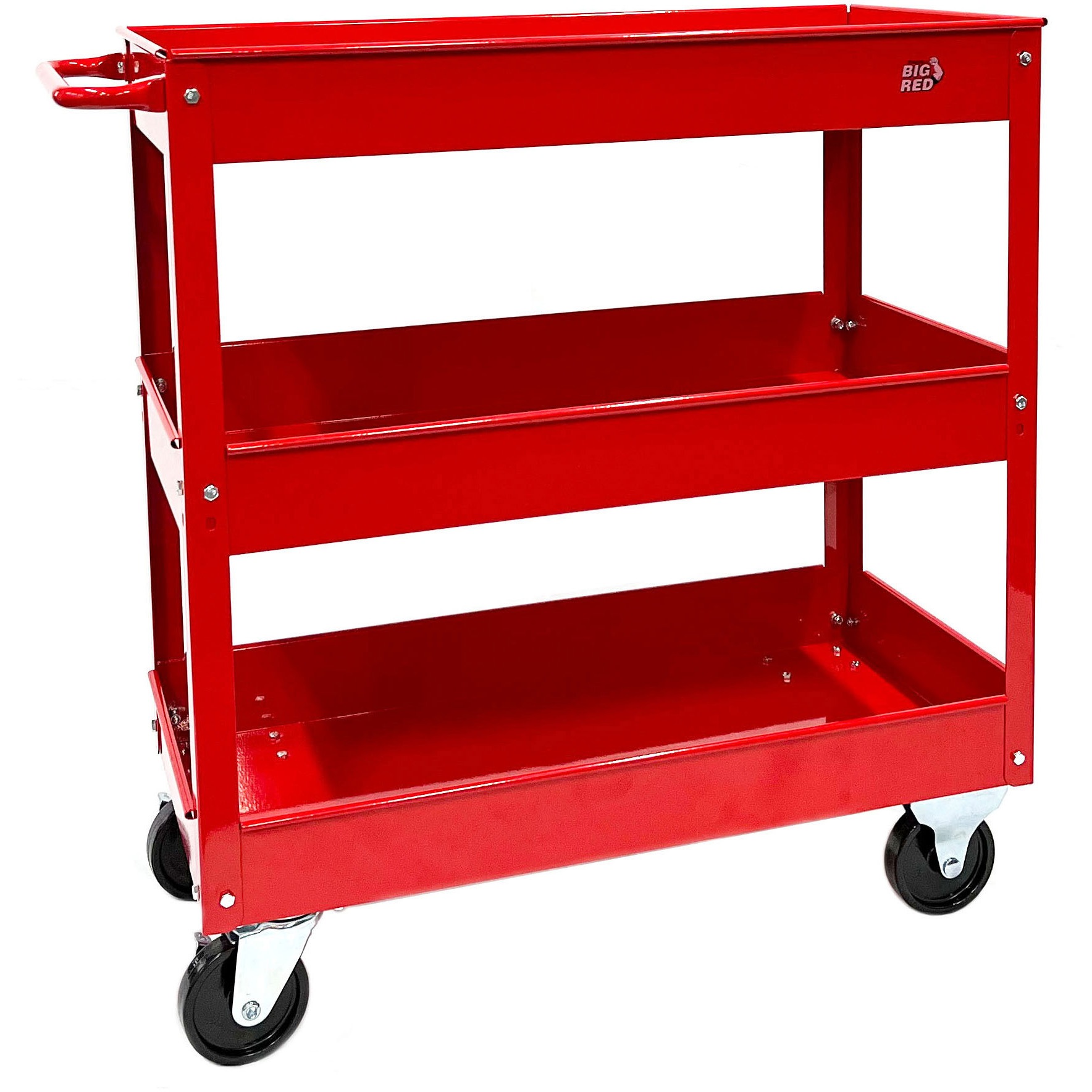 TL302 BIG RED スペシャルワゴン BIG RED ストッパーあり 3段 赤色 高さ790mm間口795mm奥行370mm  TL302
