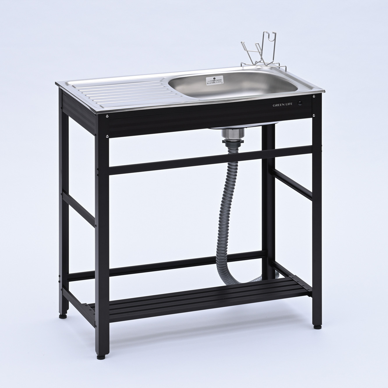 AND-75N アルミ流し台 グリーンライフ 寸法(約)750×400×800mm板厚0.3mm