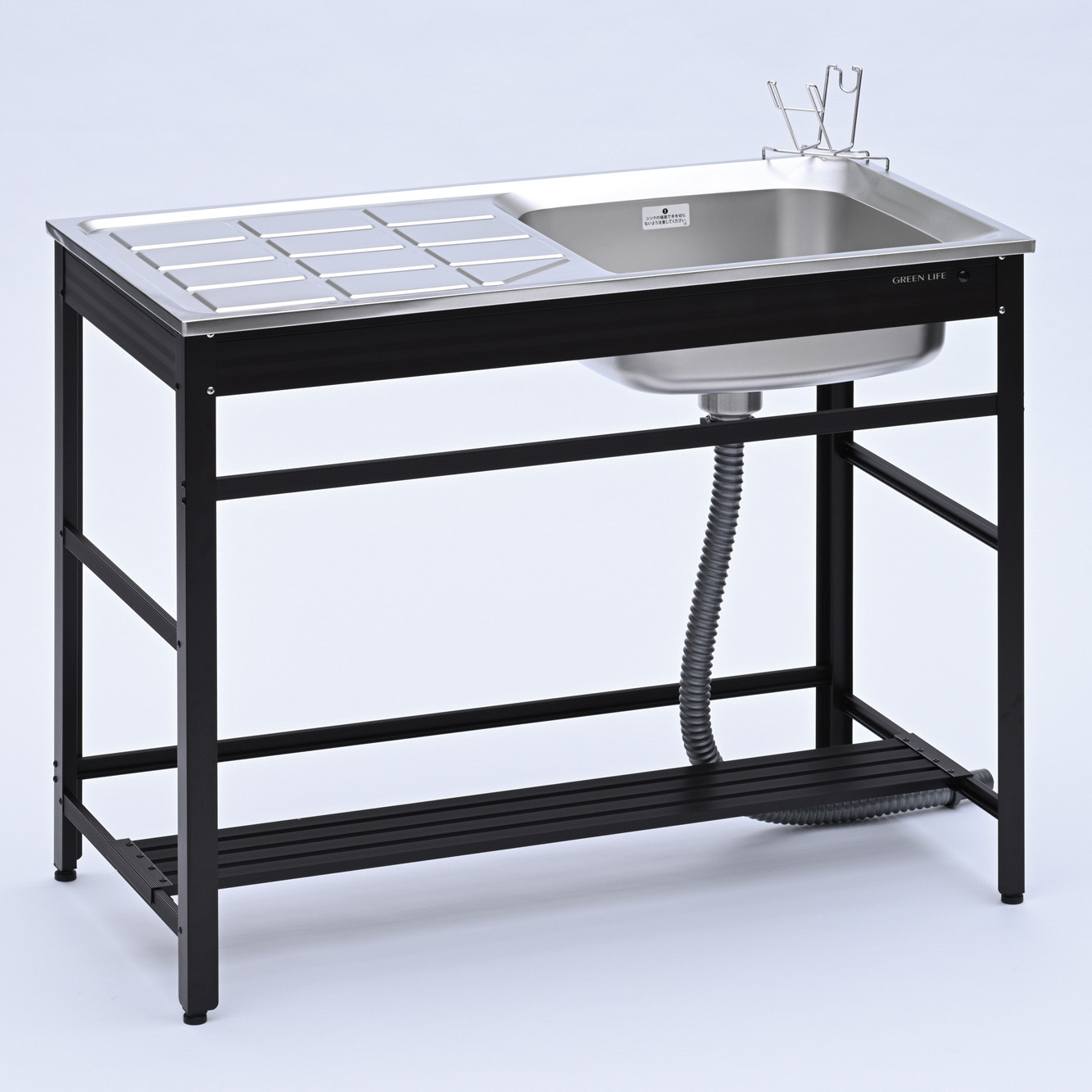 AND-100N アルミ流し台 グリーンライフ 寸法(約)1000×505×800mm板厚0.3