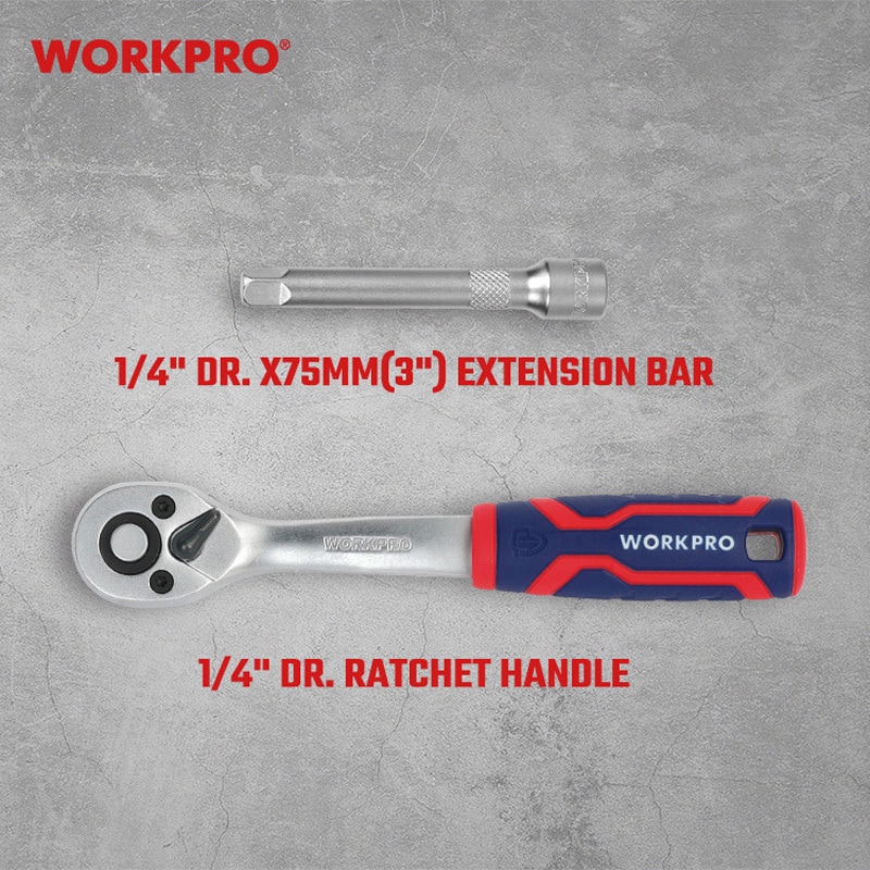 WP202584 ソケットレンチセット WORKPRO 差込角1/4inch WP202584