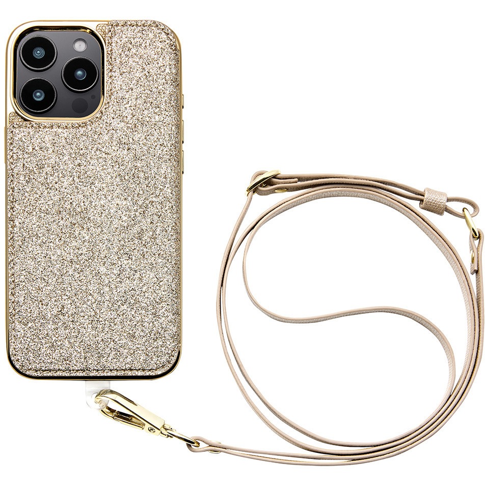 UNI-CSIP24LP-2CBPG Cross Body Case Duo for iPhone 16 Pro Max (prism gold) ユニケース 手帳型