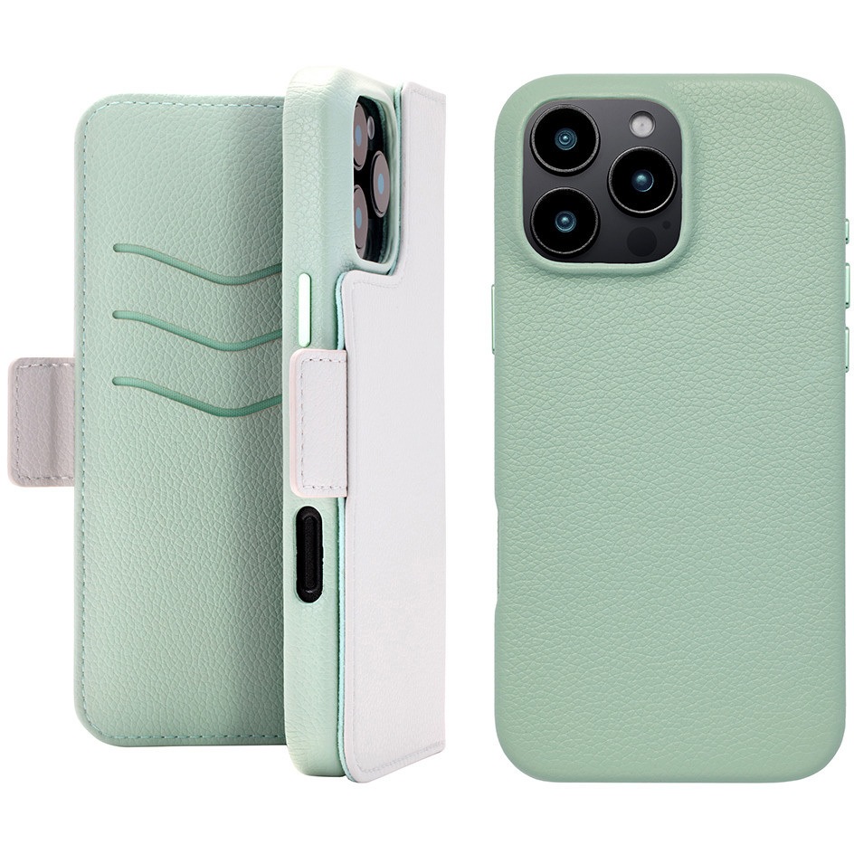 UNI-CSDIP24LP-2MFGY 2Way Mag Flip Case for iPhone 16 Pro Max (gray) ユニケース 手帳型 ポケット付